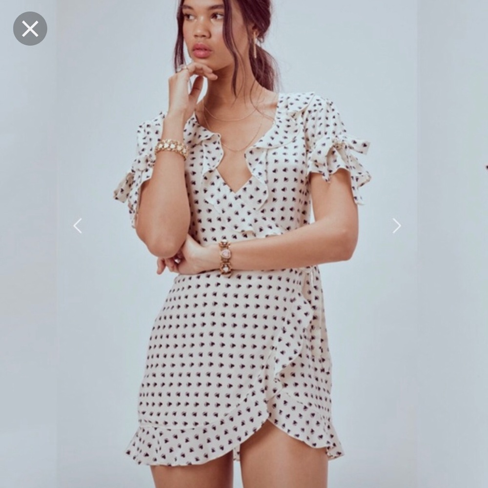 For love and lemons sweetheart wrap dress size Xs